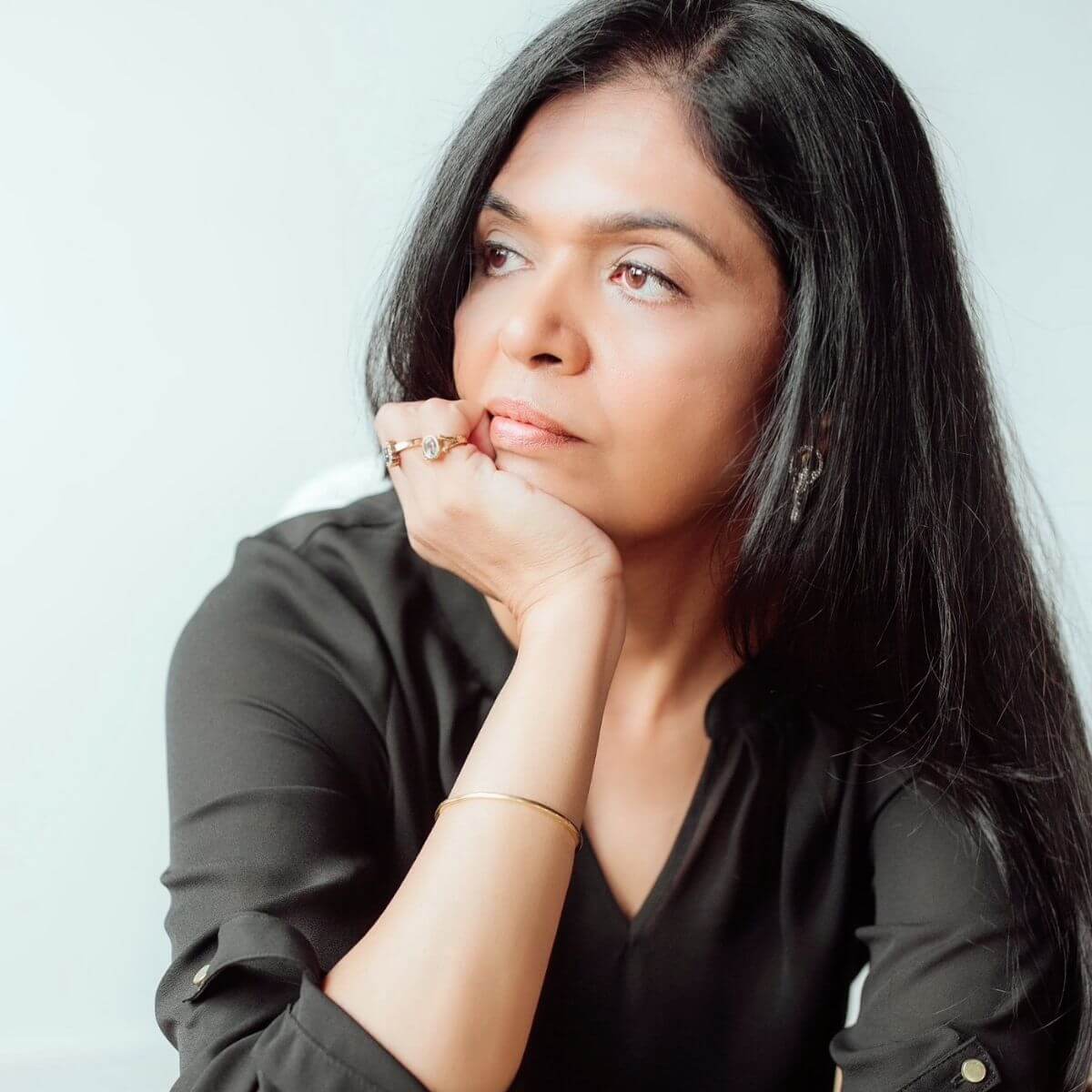 A photo of Shreya Patel, creative director of Tanisi, an ethical fashion line.