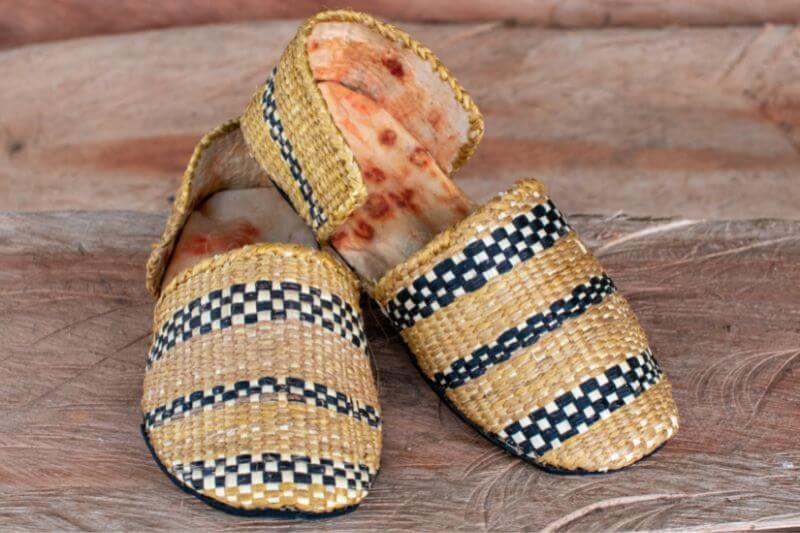 Handwoven shoes from Seeds & Stories.