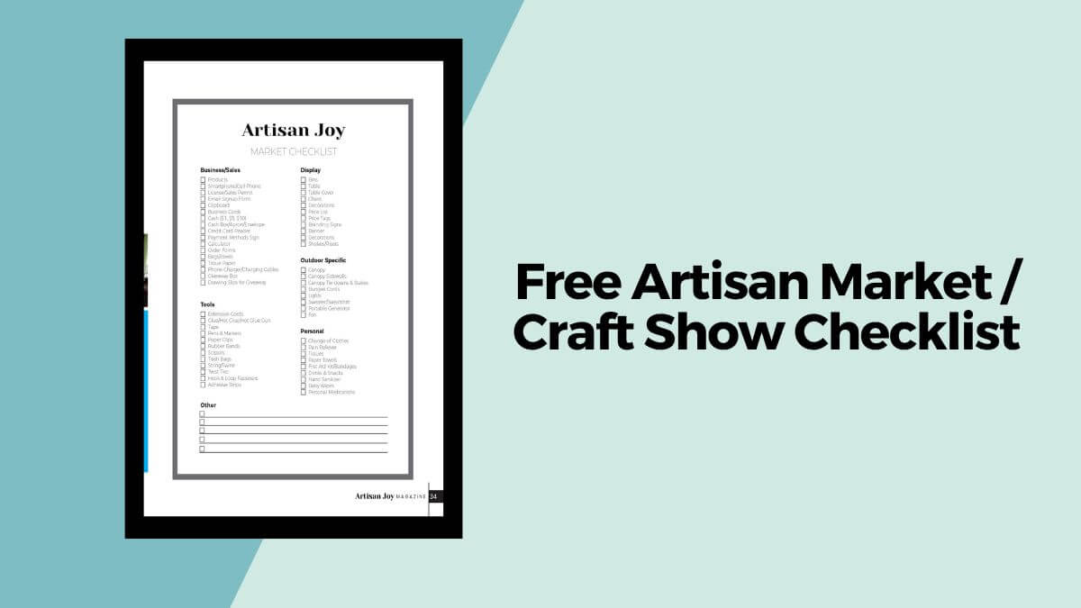 Get This Free Artisan Market / Craft Show Checklist